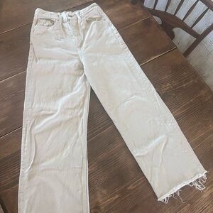 Levi’s High Loose Cream Colored Jeans